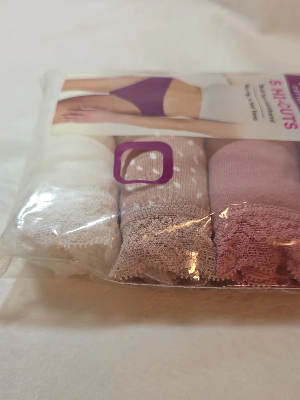NWT Fruit of the Loom Signature Cotton Stretch Hi-Cut Panties